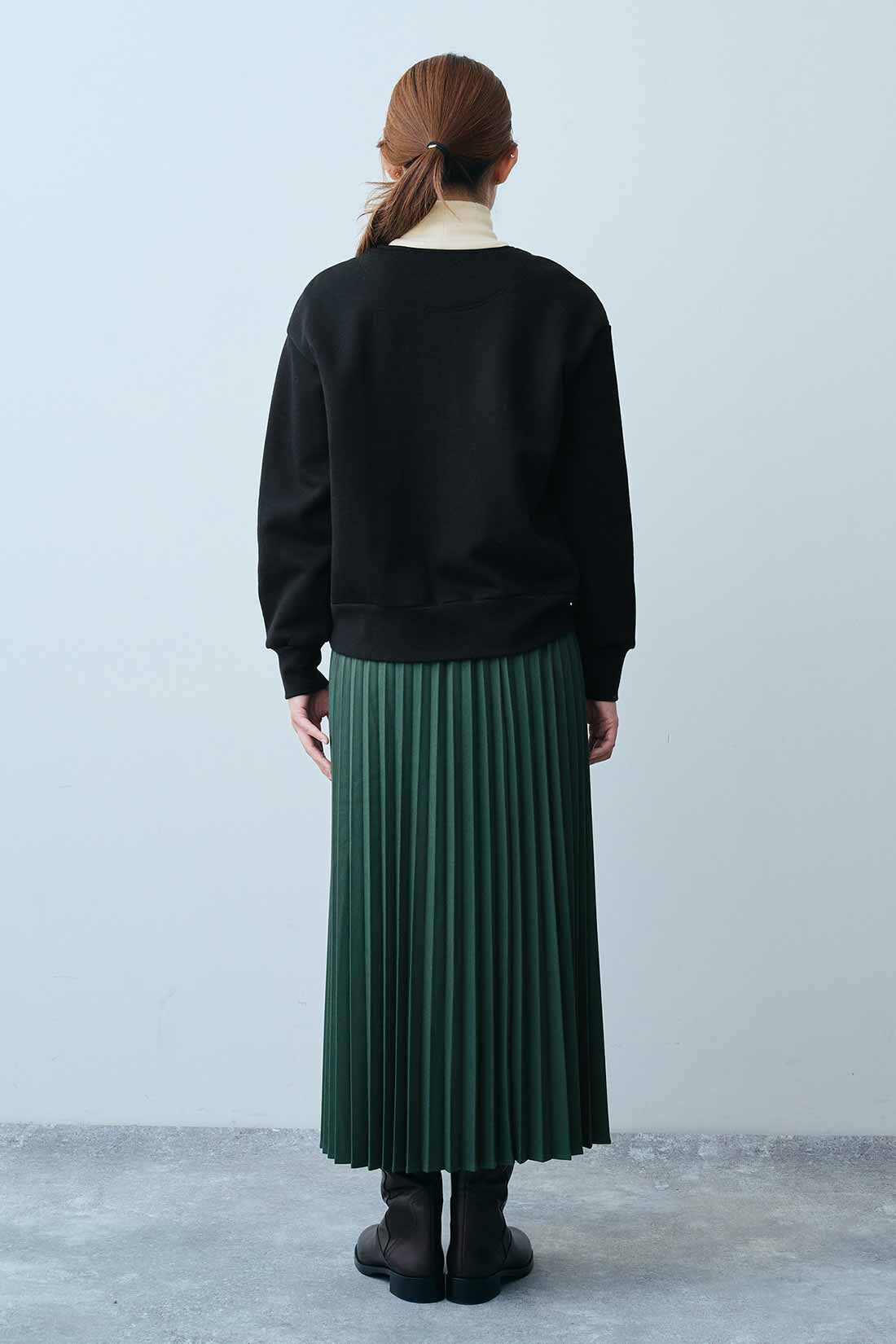 THREE FIFTY STANDARD|裏起毛のジップカーディガンＢＫ　ＴＦＳとあったか両面起毛タートルＴＦＳのコーディネート