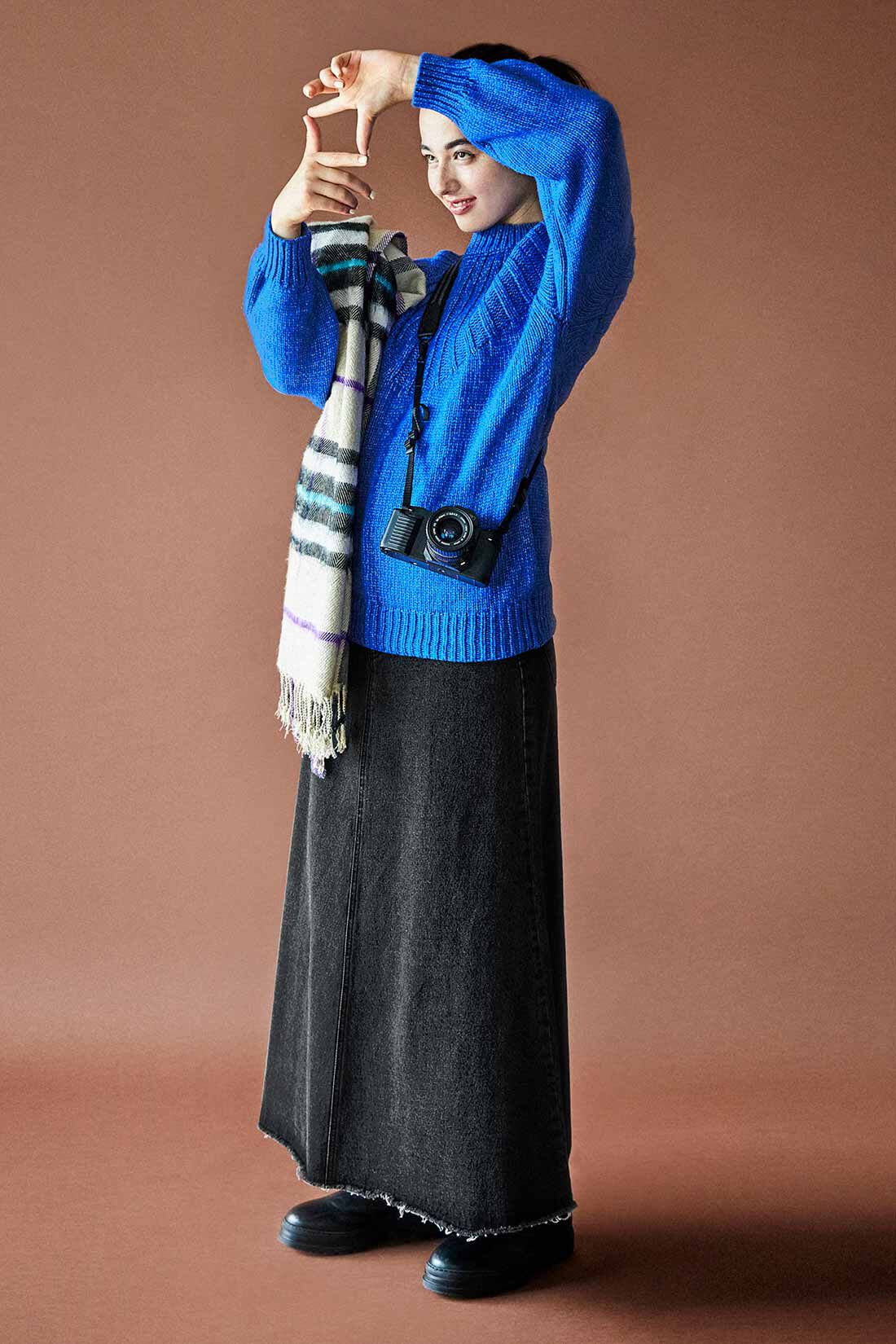 THREE FIFTY STANDARD|求心柄ニットＢＬ　ＴＦＳのコーディネート