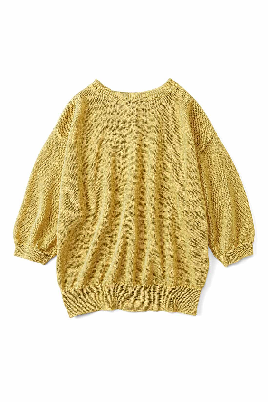 THREE FIFTY STANDARD|THREE FIFTY STANDARD 和紙混の2-WAYトップス〈マスタード〉