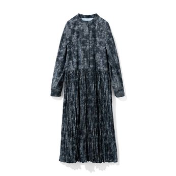 THREE FIFTY STANDARD［スリーフィフティースタンダード］ | レオパード風ドット柄のワンピース〈ブラック〉