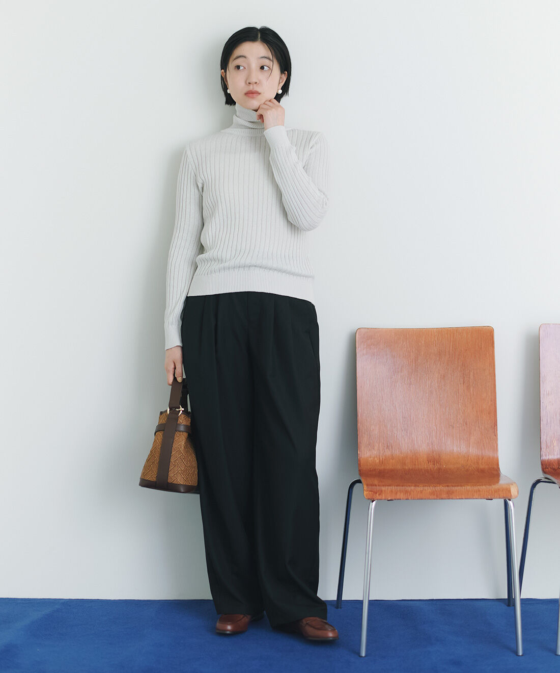 THREE FIFTY STANDARD|コットン１００％リブタートル　ＴＦＳのコーディネート