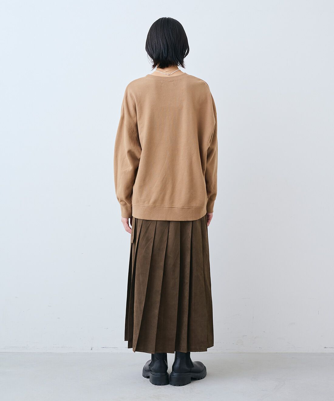 THREE FIFTY STANDARD［スリーフィフティースタンダード］|キタキツネ プリント＆刺しゅうトレーナー〈シナモンブラウン〉のコーディネート