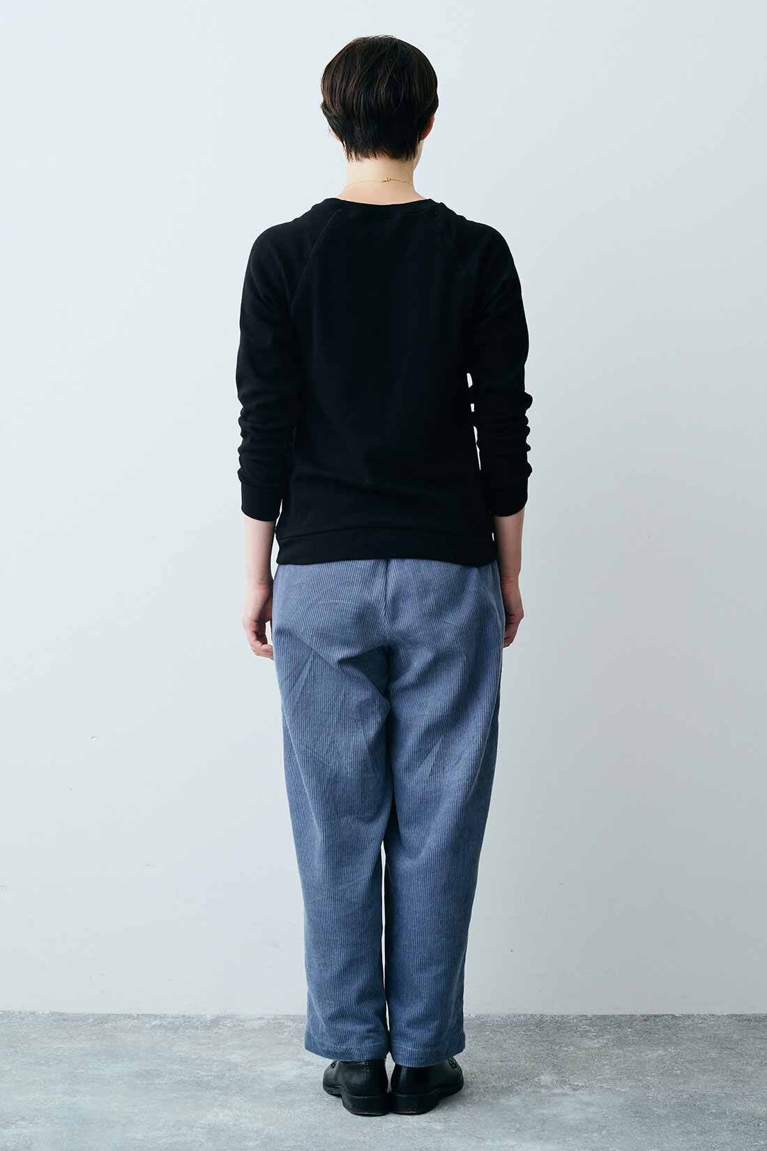 THREE FIFTY STANDARD|THREE FIFTY STANDARD コーデュロイタックテーパードパンツ〈グレイッシュブルー〉