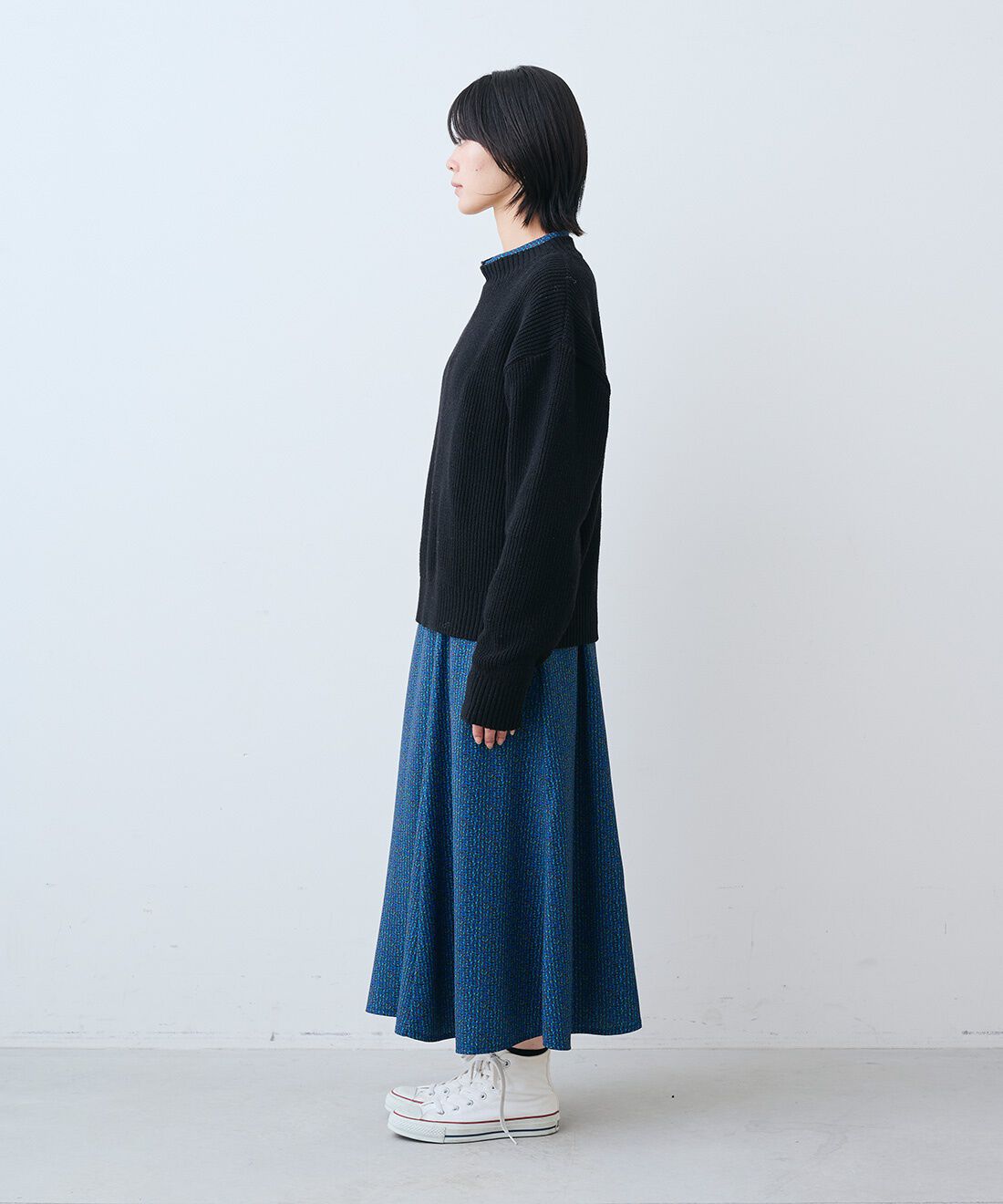 THREE FIFTY STANDARD［スリーフィフティースタンダード］|ミュルーズ モダン プリントワンピース〈ブルー〉のコーディネート