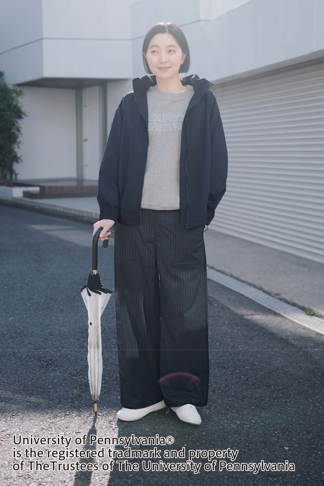 THREE FIFTY STANDARD|軽量 撥水ナイロンパーカー〈ネイビー〉とGUNG HO別注 ファティーグパンツのコーディネート