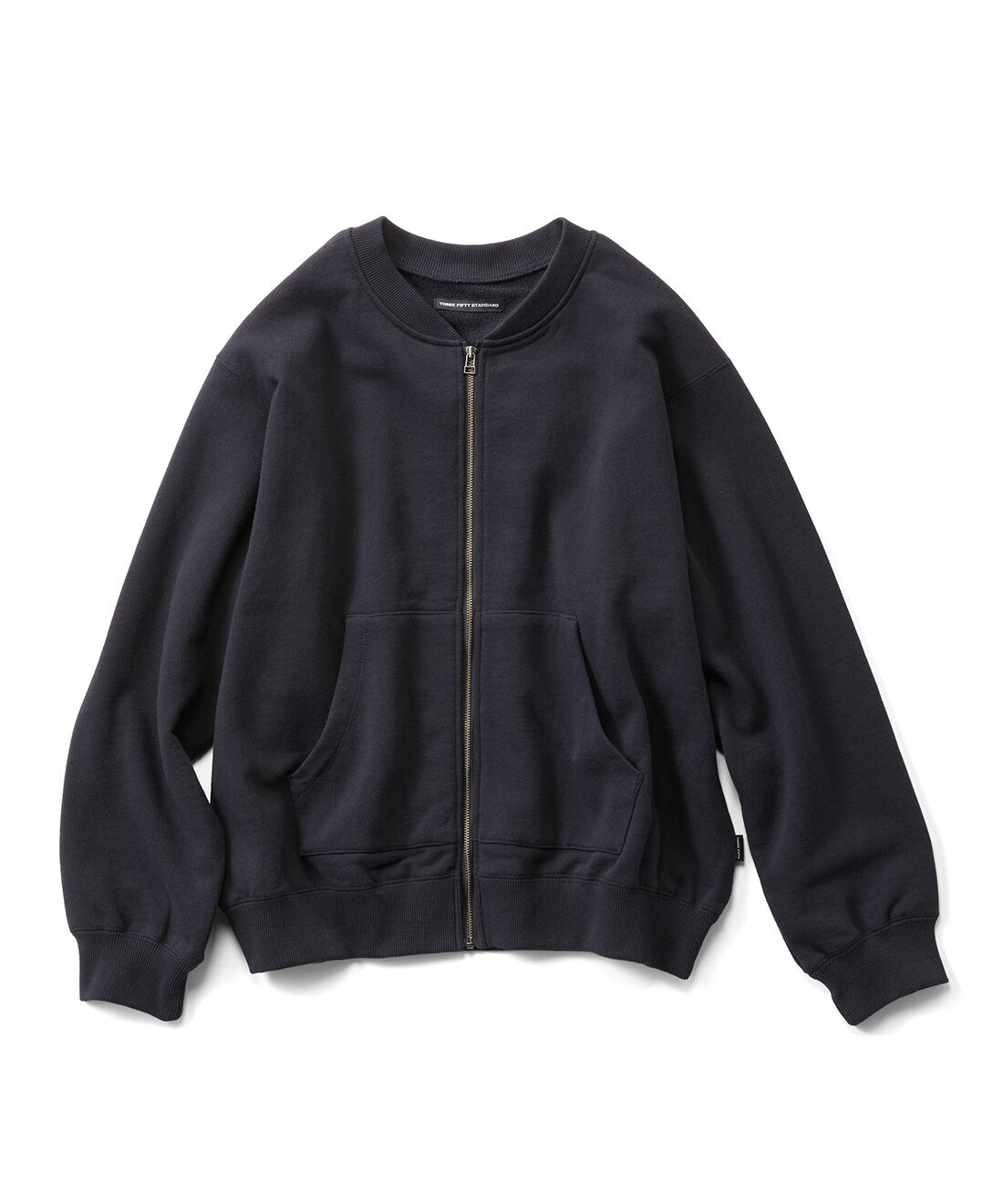 THREE FIFTY STANDARD［スリーフィフティースタンダード］|THREE FIFTY STANDARD　ジップアップスウェットジャケット〈ネイビー〉