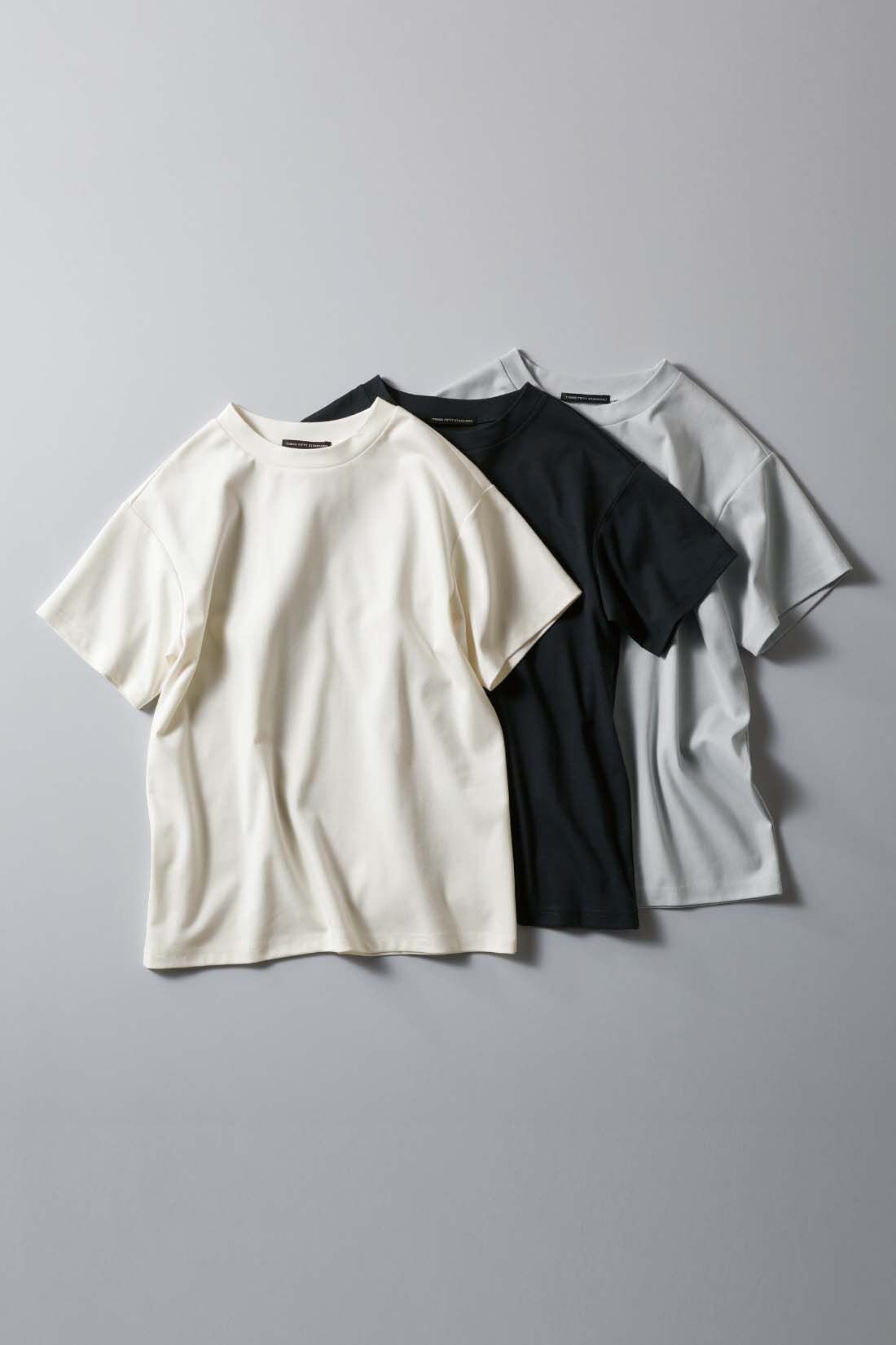 THREE FIFTY STANDARD［スリーフィフティースタンダード］|THREE FIFTY STANDARD　シルキーな肌ざわりのベーシックなTシャツの会