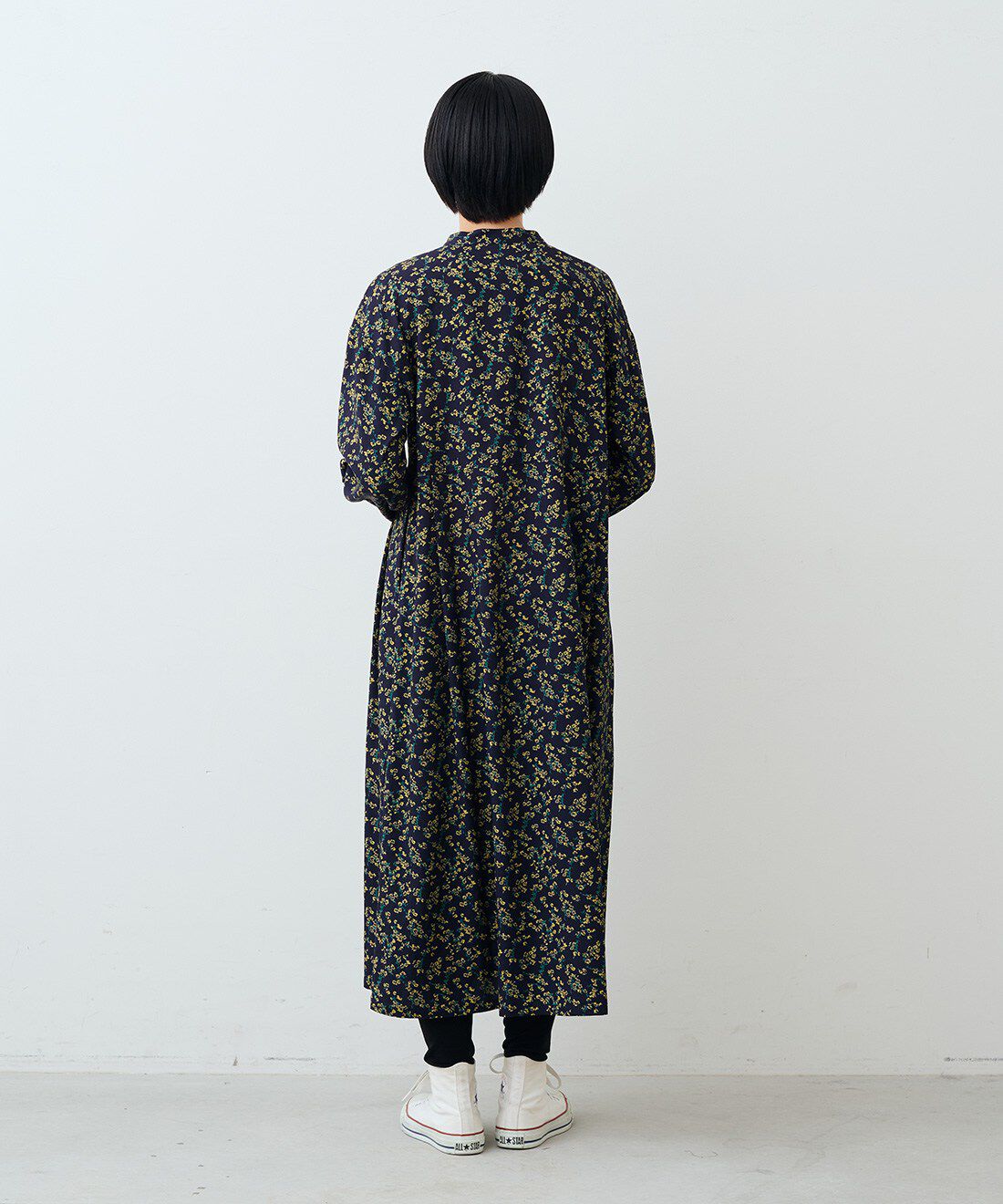 THREE FIFTY STANDARD|シルク混レギンス　ＴＦＳのコーディネート|モデル身長：163cm 着用サイズ：M