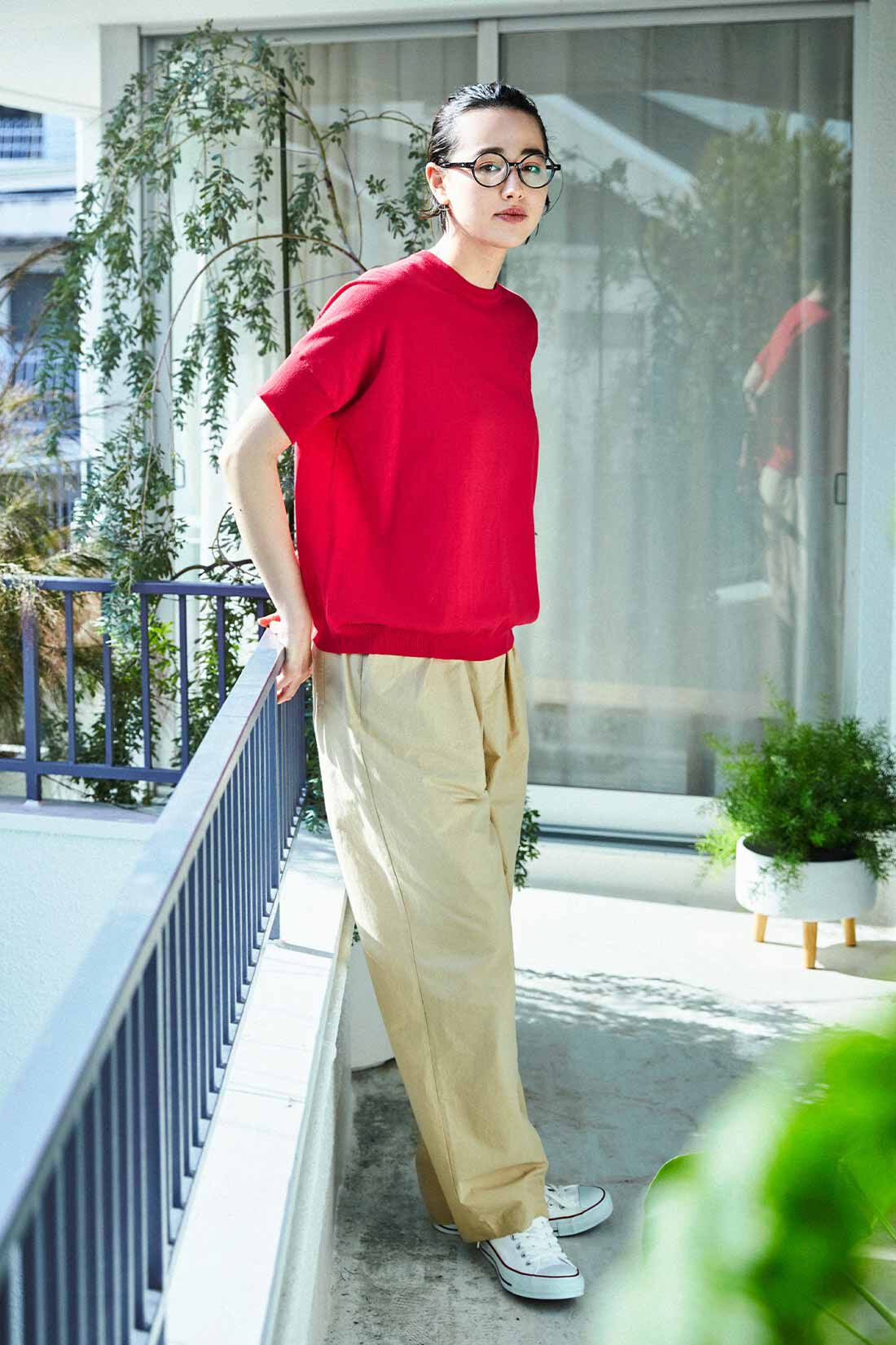 THREE FIFTY STANDARD|THREE FIFTY STANDARD 軽い着心地のニットプルオーバーの会