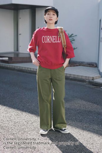THREE FIFTY STANDARD［スリーフィフティースタンダード］ | ベーシックなベイカーパンツ〈カーキグリーン〉