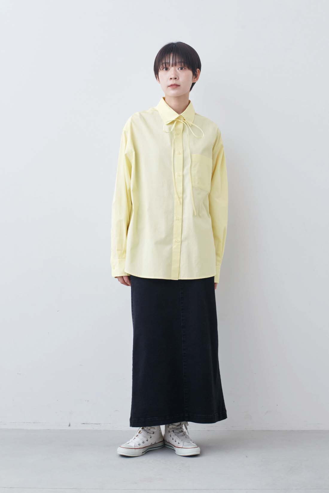 THREE FIFTY STANDARD|小谷 実由さんと作った こだわりの薄黄色シャツのコーディネート