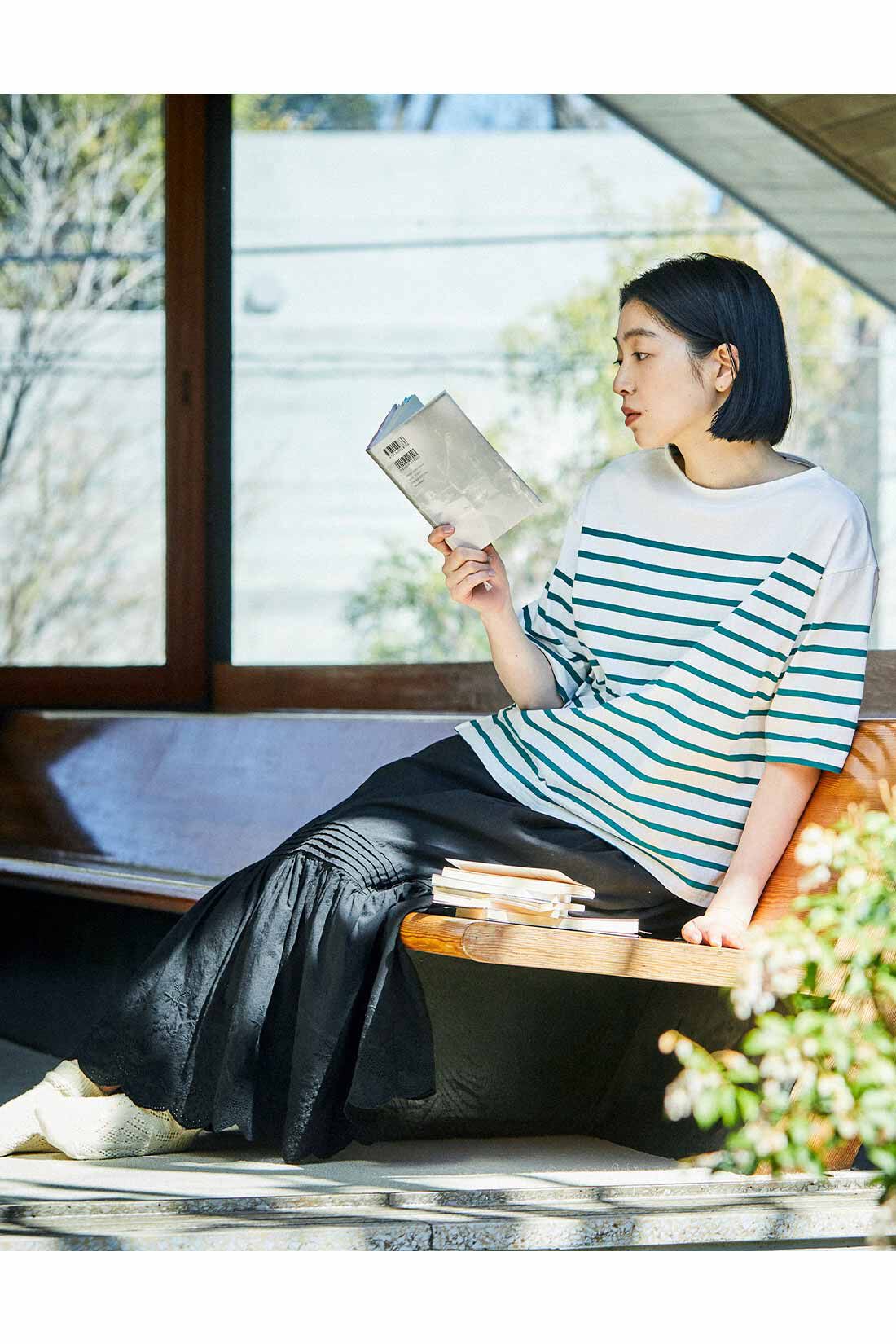 THREE FIFTY STANDARD|コットンレース スカート〈ブラック〉のコーディネート