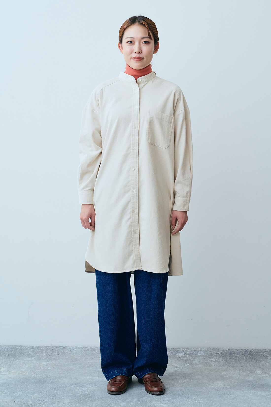 THREE FIFTY STANDARD|コーデュロイチュニックワンピースＷＨ　ＴＦＳと１０オンスデニムイージーパンツＴＦＳのコーディネート