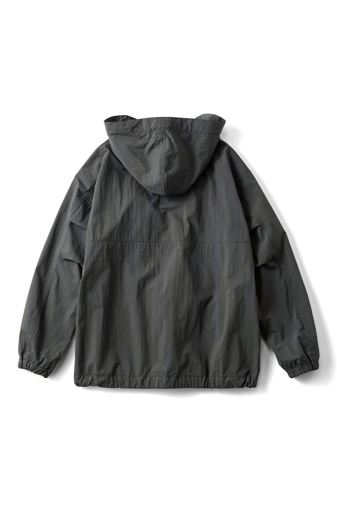 THREE FIFTY STANDARD［スリーフィフティースタンダード］|THREE FIFTY STANDARD コットンナイロン混の撥水（はっすい）アノラック〈チャコール〉|BACK