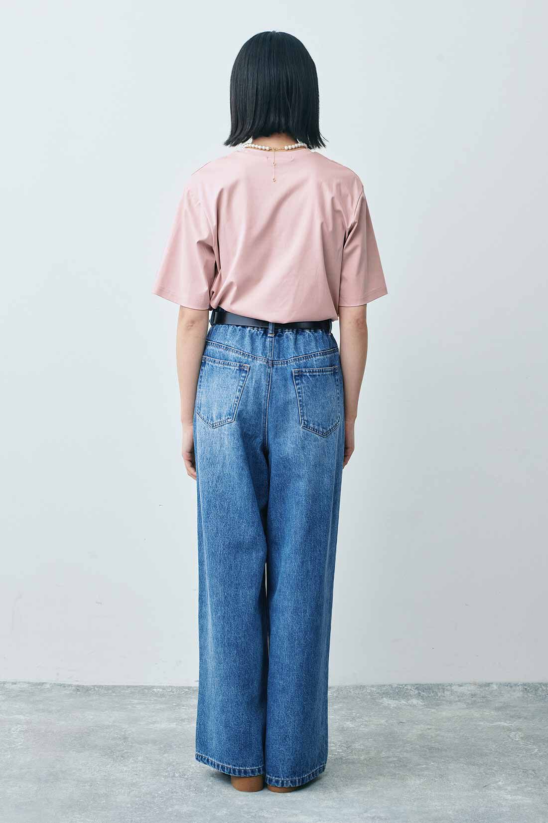 THREE FIFTY STANDARD|シルケット加工Ｔシャツ　ＴＦＳのコーディネート|モデル身長：163cm 着用サイズ：M