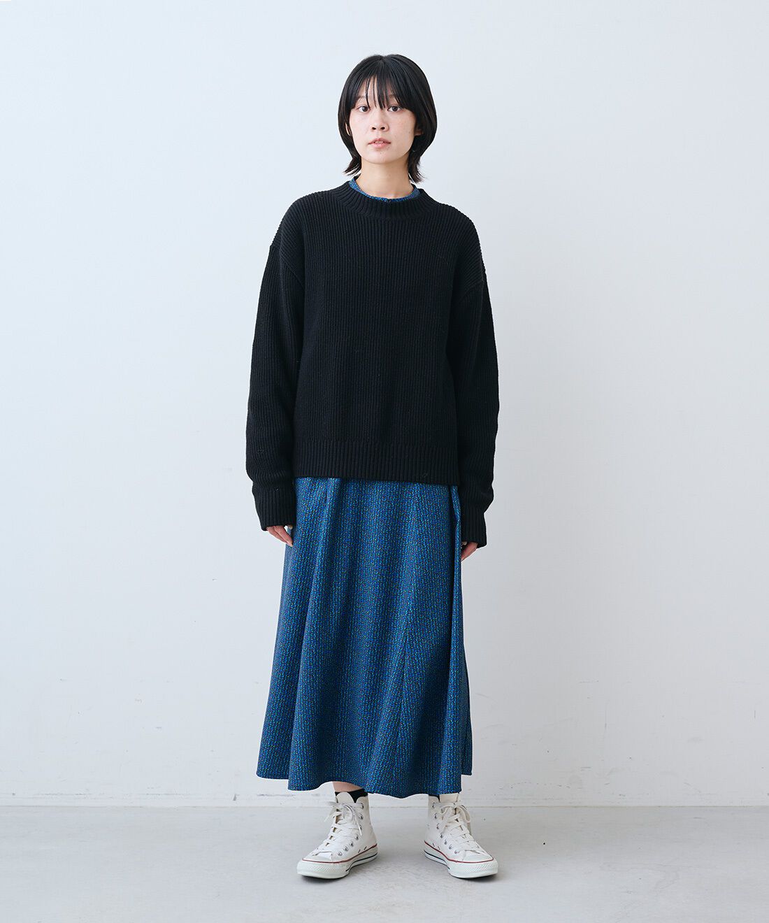 THREE FIFTY STANDARD［スリーフィフティースタンダード］|ミュルーズ モダン プリントワンピース〈ブルー〉のコーディネート