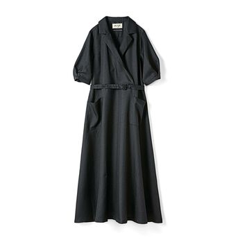 THREE FIFTY STANDARD［スリーフィフティースタンダード］ | 小谷 実由さんコラボ 共ベルト付き ワンピース 〈ブラック〉