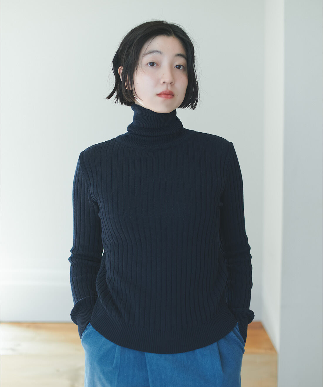 THREE FIFTY STANDARD|ラップデニムワイドパンツＴＦＳのコーディネート