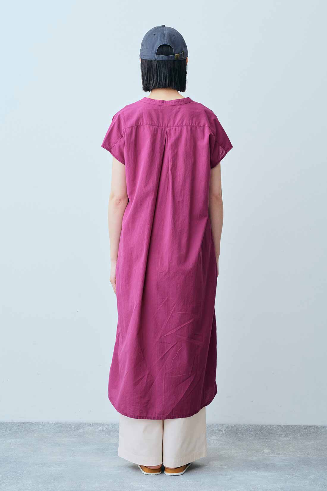 THREE FIFTY STANDARD|タック チノワイドパンツ〈アイボリー〉のコーディネート|モデル身長：163cm 着用サイズ：M