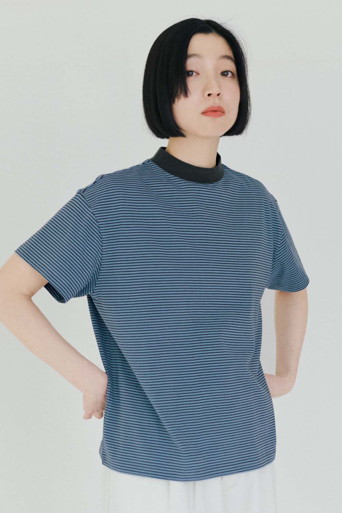 THREE FIFTY STANDARD|カジュアルすぎないチノパンツ〈アイボリー〉のコーディネート