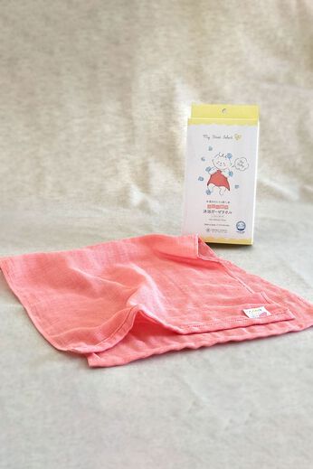 FELISSIMO Mama | おぼろタオル ベビー専用 沐浴 ガーゼタオル 〈ベビーピンク〉
