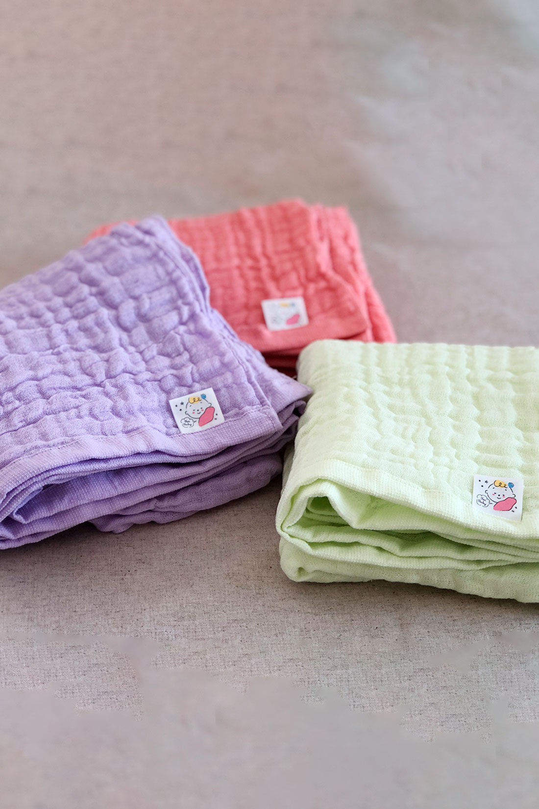 FELISSIMO Mama|［Mama select］おぼろタオル　べビー専用　おくるみタオル〈ベビーブルー〉
