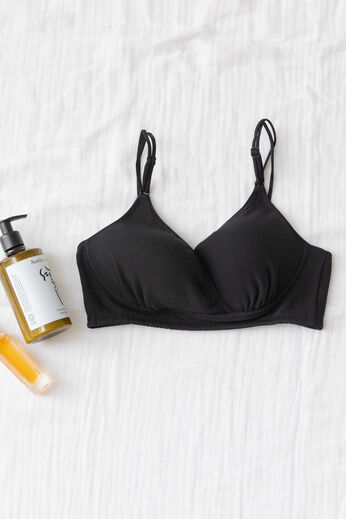 FELISSIMO Mama | 授乳ブラジャー　カシュクール　マタニティインナー　ブラック