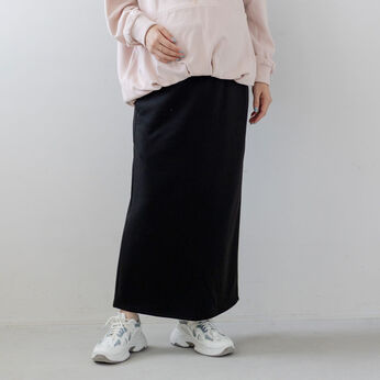 FELISSIMO Mama | 産前産後　裏起毛スカート　マタニティスカート　ブラック