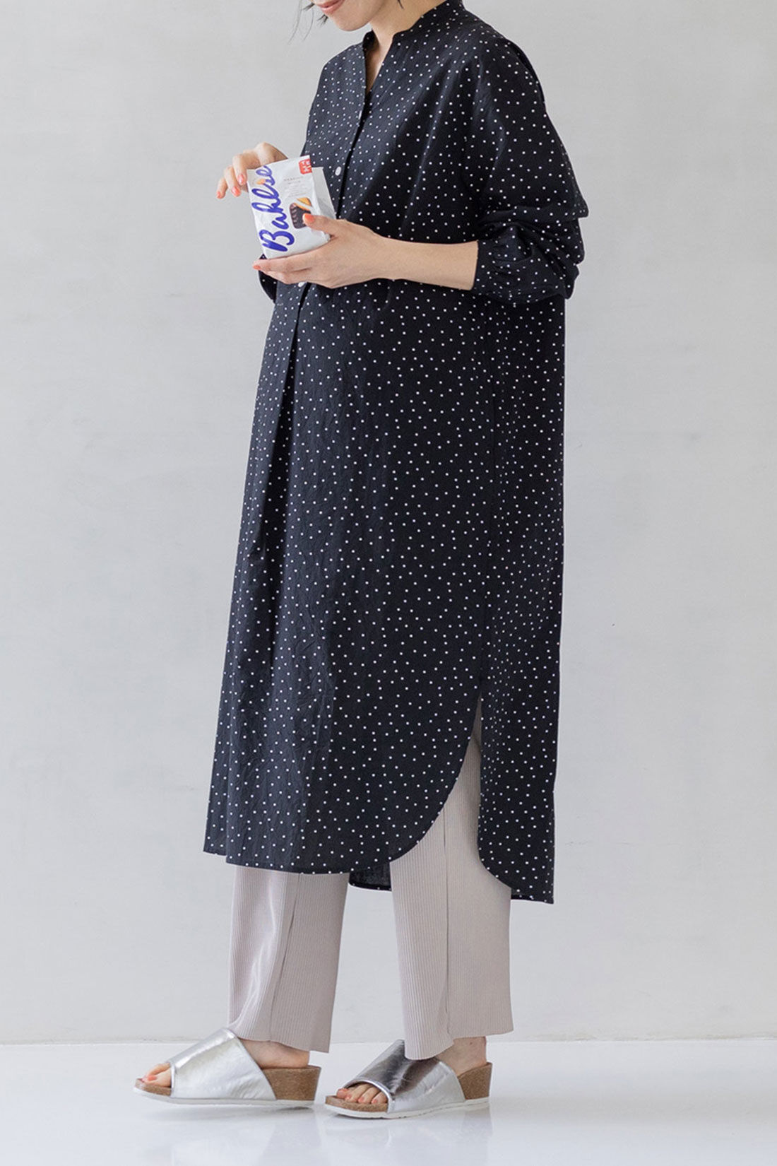 FELISSIMO Mama|Moredde　マタニティから産後も使える　ママによりそうワンピースパジャマ〈ドット〉