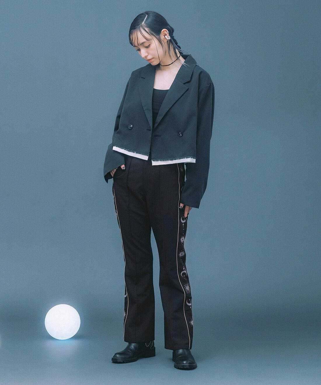 魔法部|魔法部　星を導き月を映す　ラインすそフレアパンツ