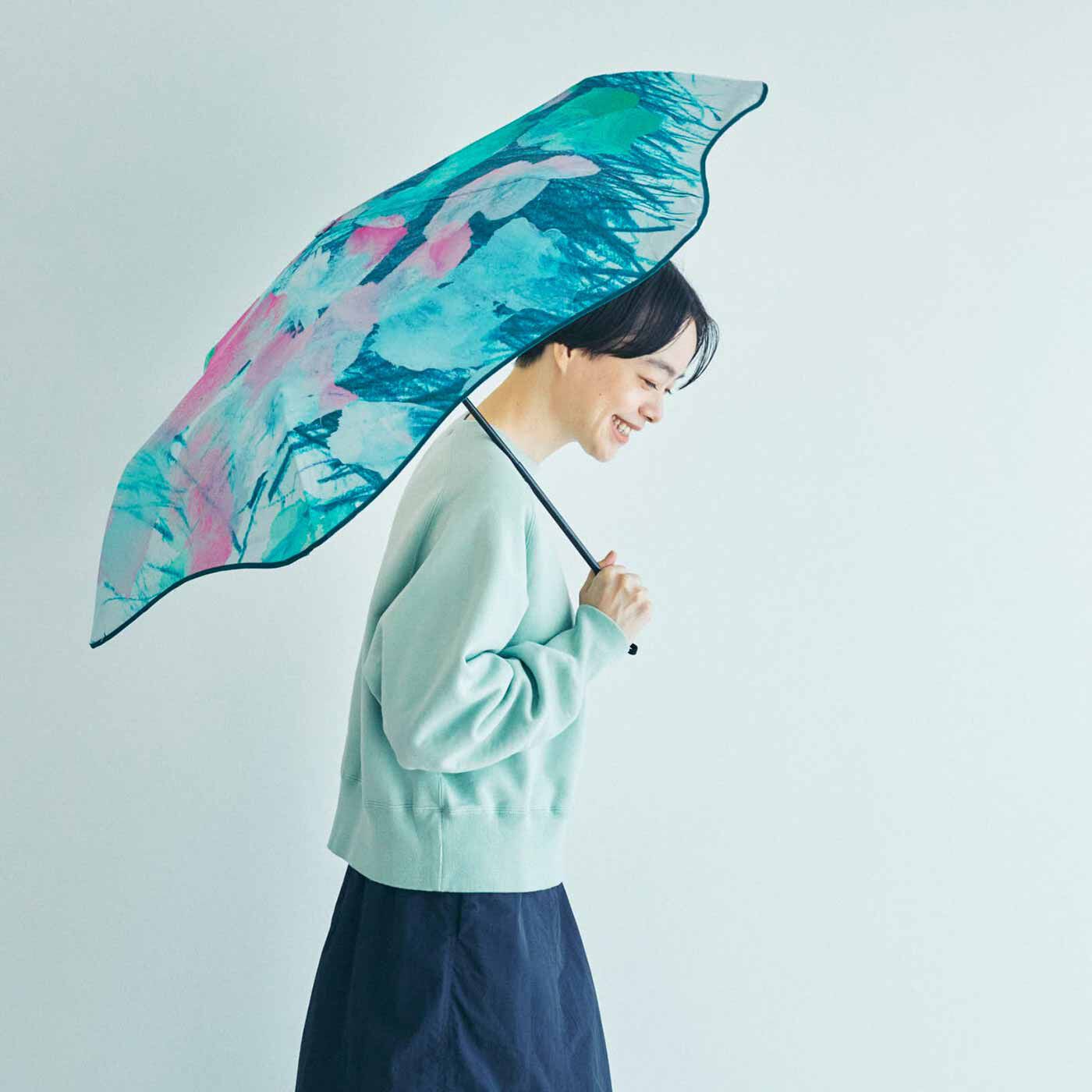L'AMIPLUS［ラミプリュス］|ラミプリュス×ユニカラート ギャザー袋にIN！ 先のとがっていないやさしい折りたたみ UVカット晴雨兼用傘の会