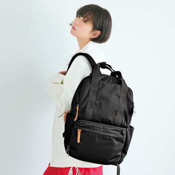 L'AMIPLUS［ラミプリュス］ | 田中美保さん×ラミプリュス2階建てリュック〈ブラック〉