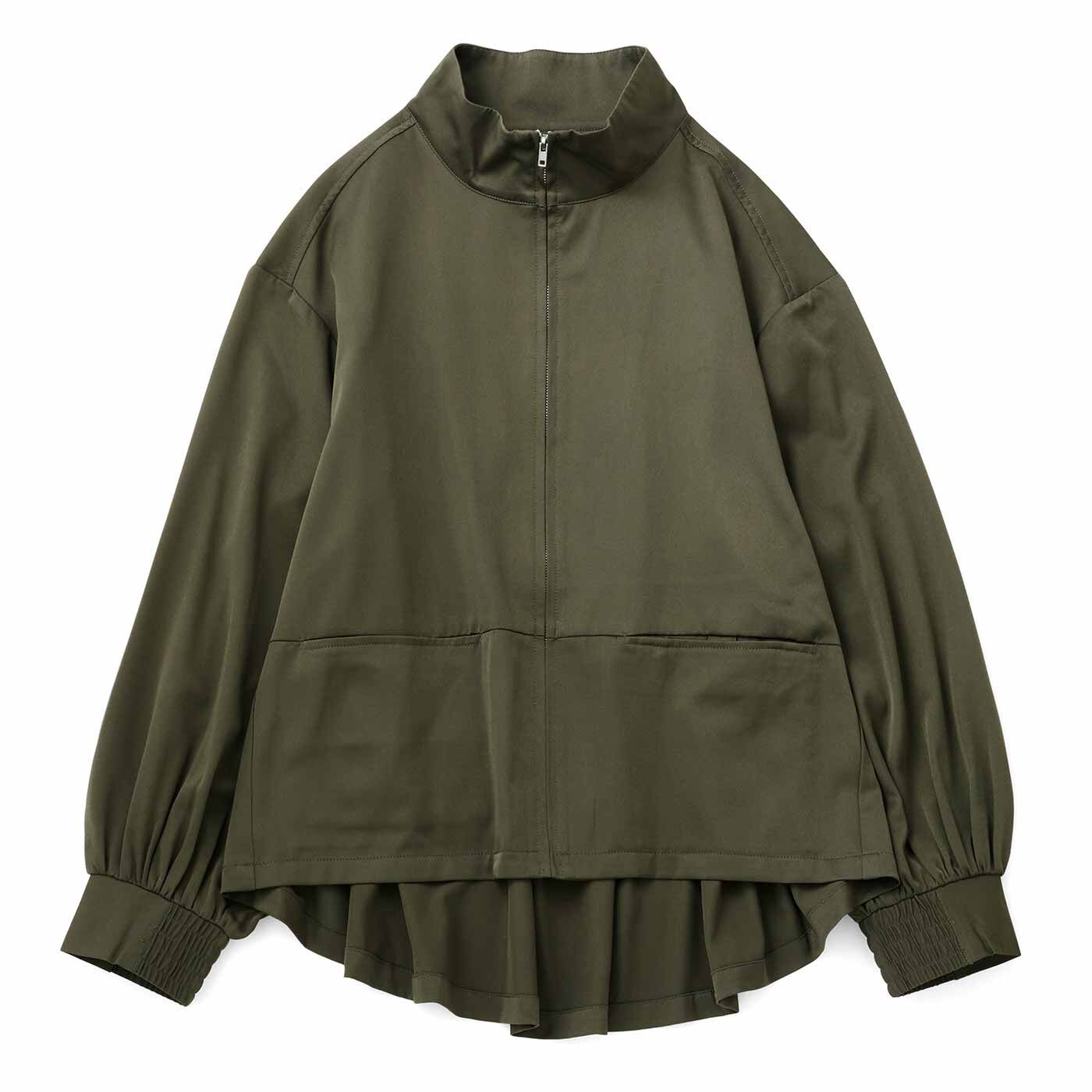L'AMIPLUS|ラミプリュス UV＆撥水（はっすい）加工がうれしい！ ポイッシュポケットが便利なジップアップアウターの会|〈カーキ〉