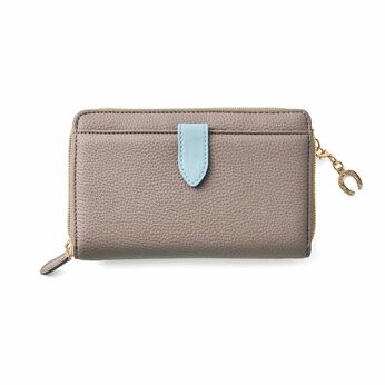 L'AMIPLUS | カード小銭も一目瞭然絶妙サイズのミドル財布〈グレージュ〉
