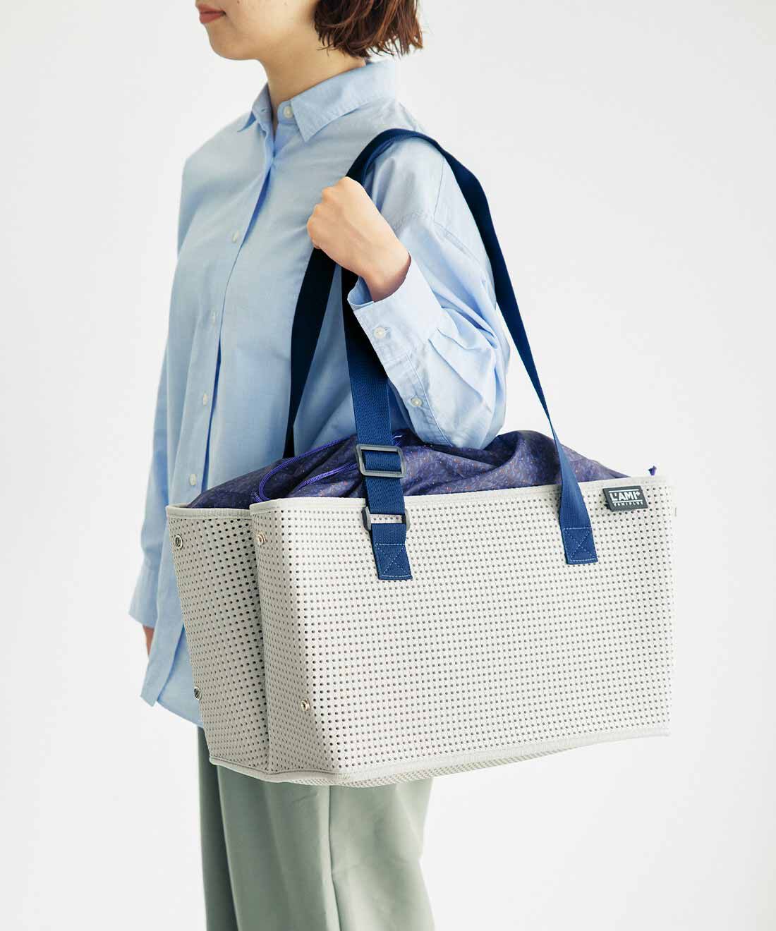 L'AMIPLUS［ラミプリュス］|ラミプリュス たためて洗えて自立する 買い物に便利なソフトレジカゴの会|レジカゴと違って肩掛けもらくらく。