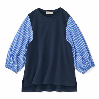 frauglatt［フラウグラット］ | 袖ストライプトップス〈吸水速乾〉