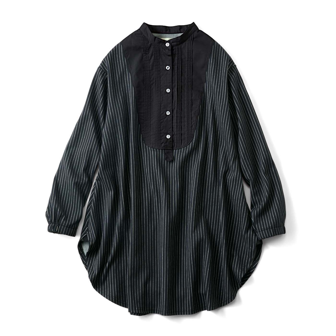 frauglatt［フラウグラット］|大人の女史会×frauglatt　顔うつりすっきりチュニック〈凛（りん）ブラック〉