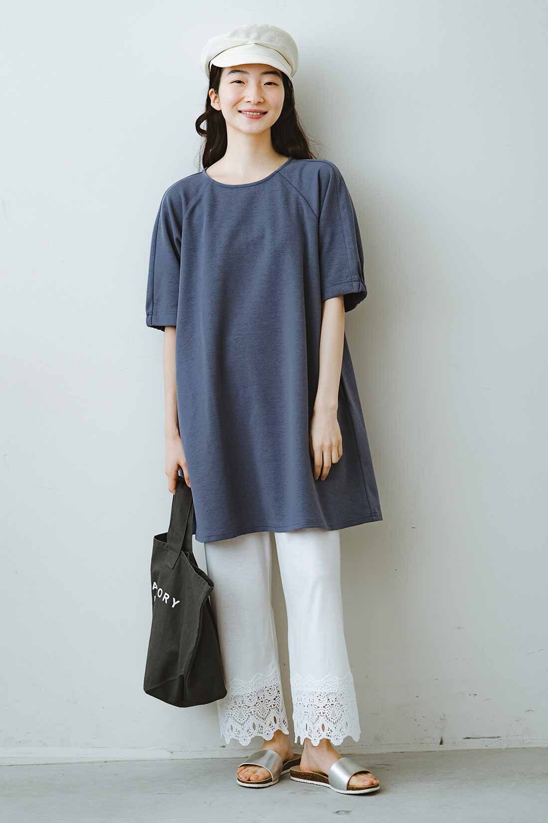 frauglatt|大人の細見えチュニックワンピースのコーディネート