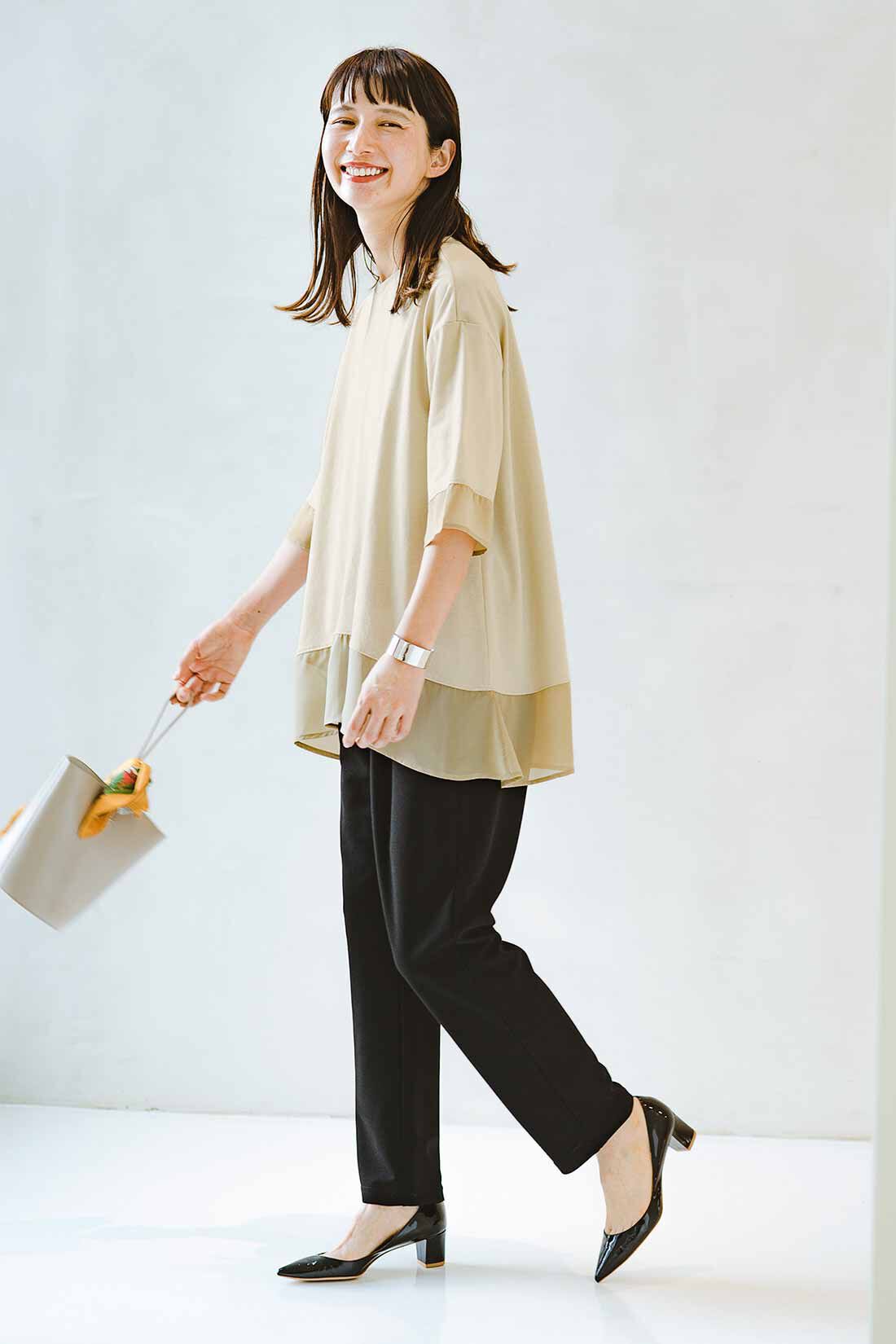 frauglatt|伸びやかカットソーパンツUV対策／吸水速乾のコーディネート