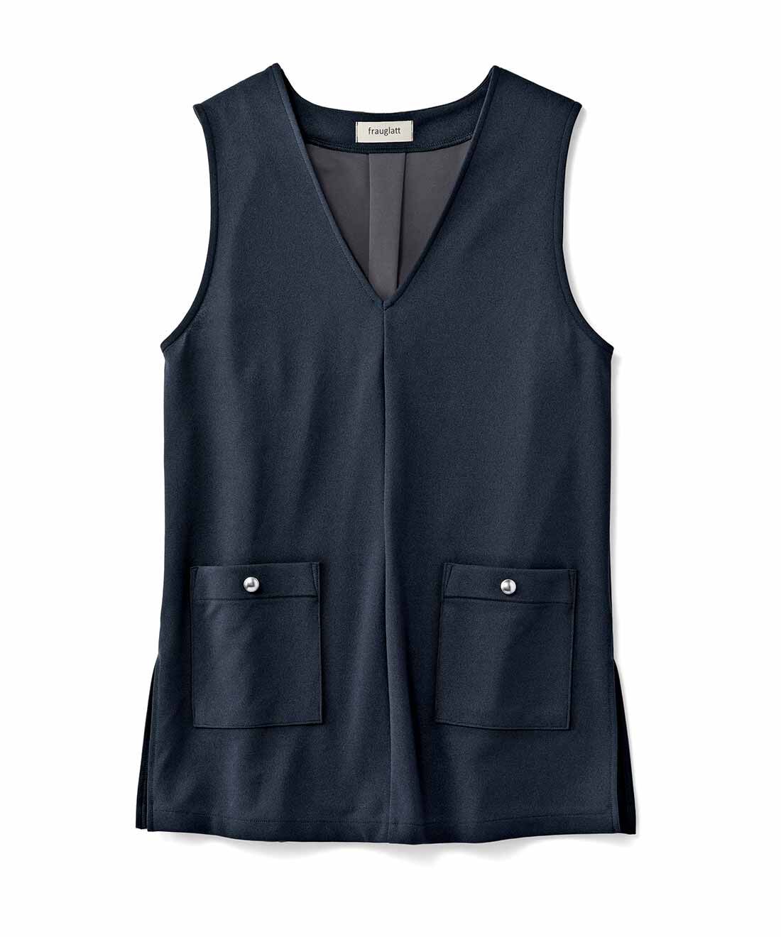 frauglatt|フラウグラット 伸びやかな上品素材で仕立てた スタイルアップをかなえるベストチュニックの会|〈グレー〉