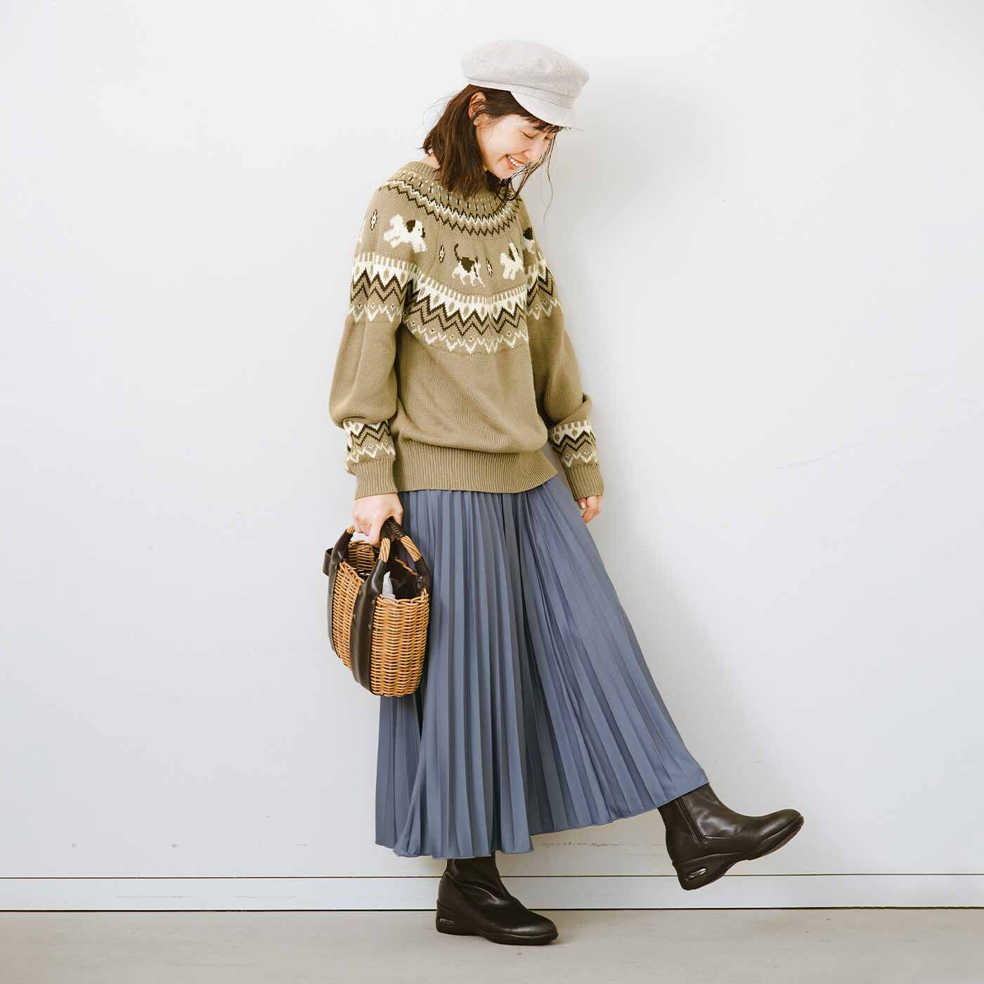 frauglatt|フラウグラット　ウエストらく設計♪ 大人のニュアンスカラー つや軽々プリーツスカートの会