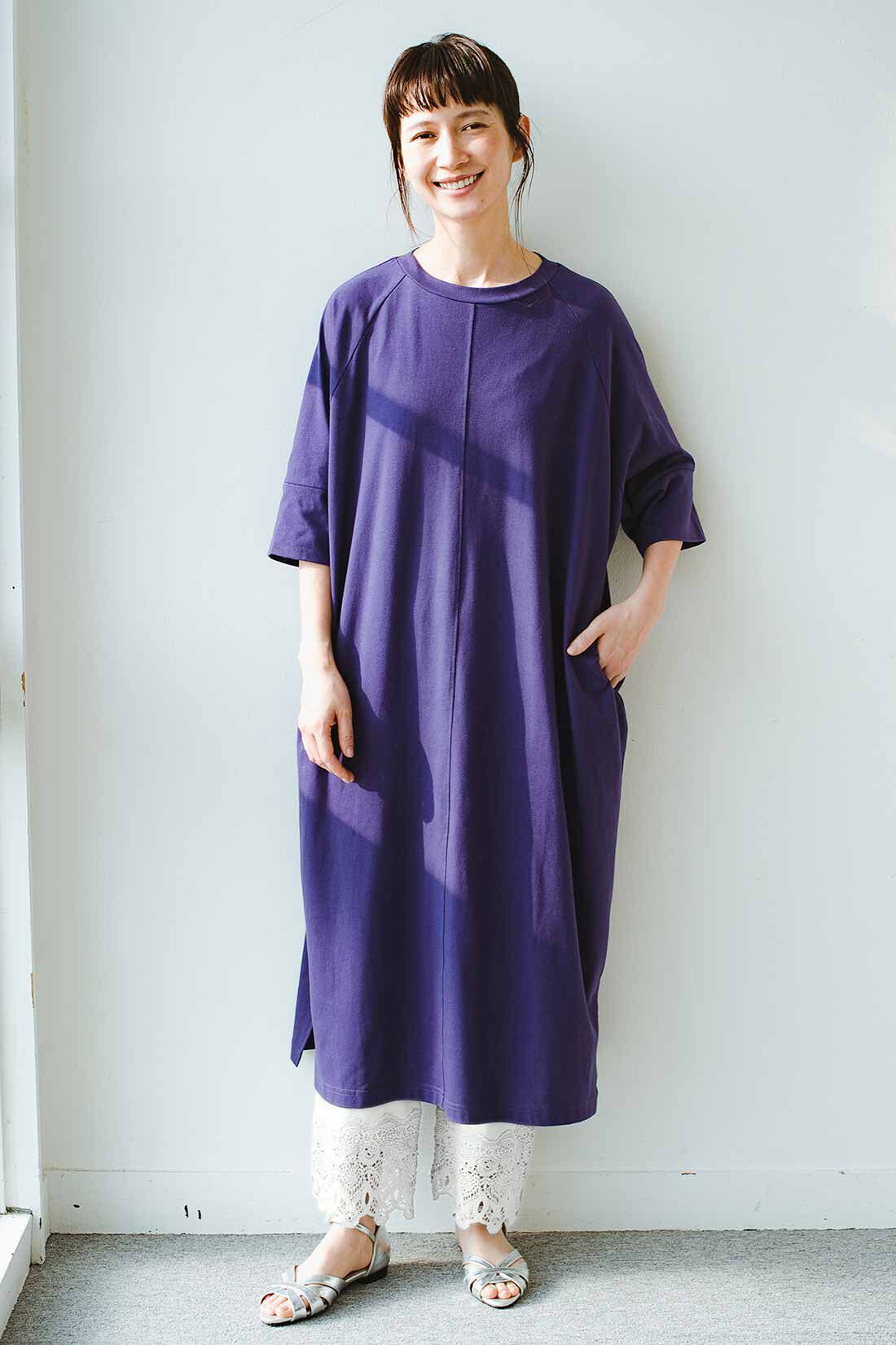 frauglatt［フラウグラット］|Tシャツロングワンピース〈汗じみ対策〉のコーディネート