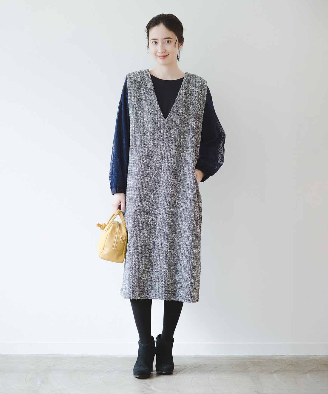 frauglatt|チュールレースを重ねた上品カットソートップスのコーディネート