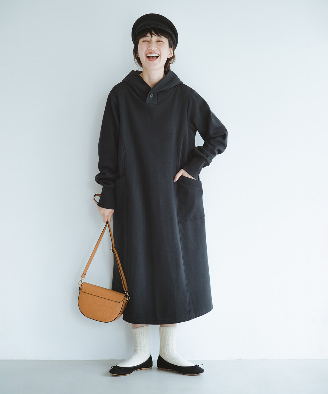 frauglatt|フラウグラット 着ぶくれない♪ すっぽりあったか かるホカ裏起毛ロングワンピースの会