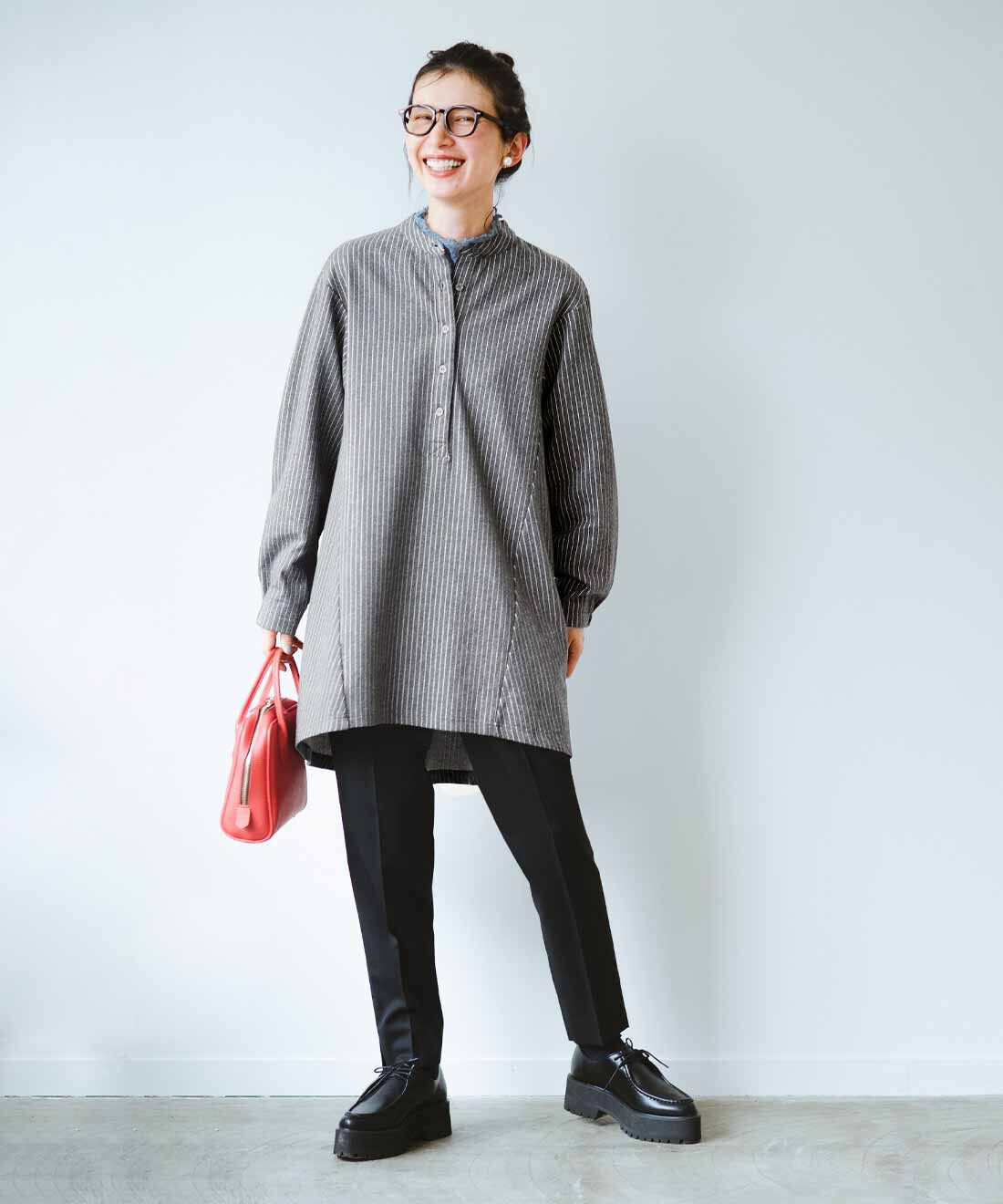 frauglatt［フラウグラット］|フラウグラット すき間冷え対策♪ フレアーシルエットで細見え 伸びやかなストライプチュニックの会