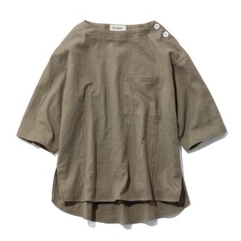 frauglatt［フラウグラット］ | 大人の女史会×frauglattダブルガーゼトップス〈カーキ〉