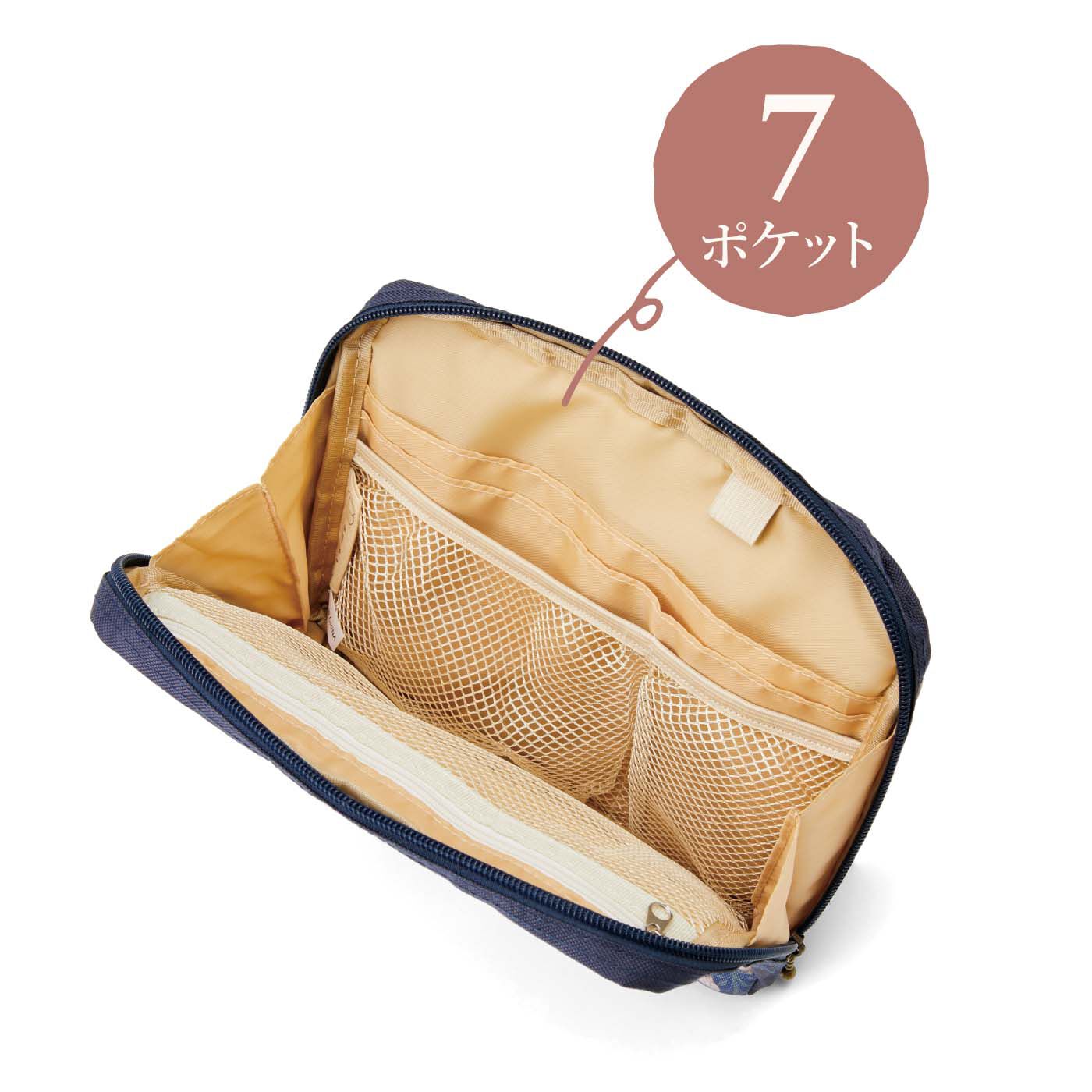 am＆be［アンビィ］|am＆be　アンティークフラワー メッシュポケットで見やすいポーチにもなる 2-WAYショルダーバッグの会