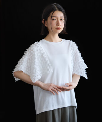 el:ment［エルメント］ | シロフクロウの羽ばたきカットジャガードトップス