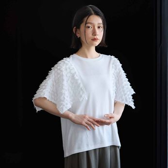 el:ment［エルメント］ | シロフクロウの羽ばたきカットジャガードトップス