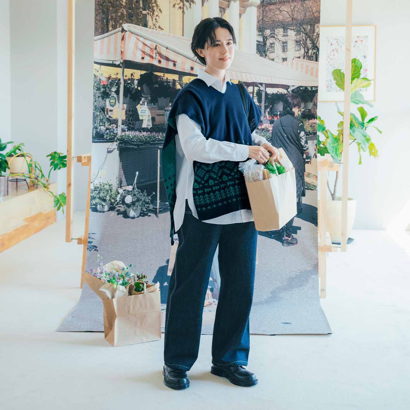 SAANA JA OLLI [サーナヤオッリ]|サーナ ヤ オッリ 広島・福山で出合った パッチポケットストレートデニムパンツ〈インディゴネイビー〉